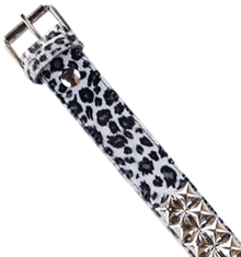 SNOW LEOPARD PYRAMID STUD