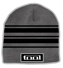 BLACK STRIPED BEANIE