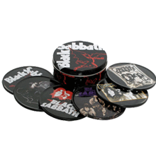 DEVIL TIN COASTERS