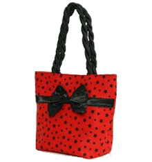 STAR RED BLACK BOW